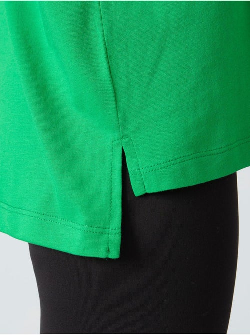T-shirt oversize in cotone-modal con girocollo tommy - Kiabi T-shirt oversize in cotone-modal con girocollo tommy - Kiabi