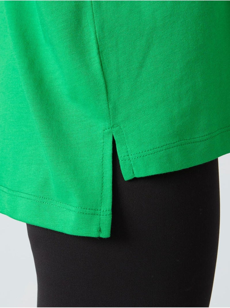T-shirt oversize in cotone-modal con girocollo tommy Verde - Kiabi
