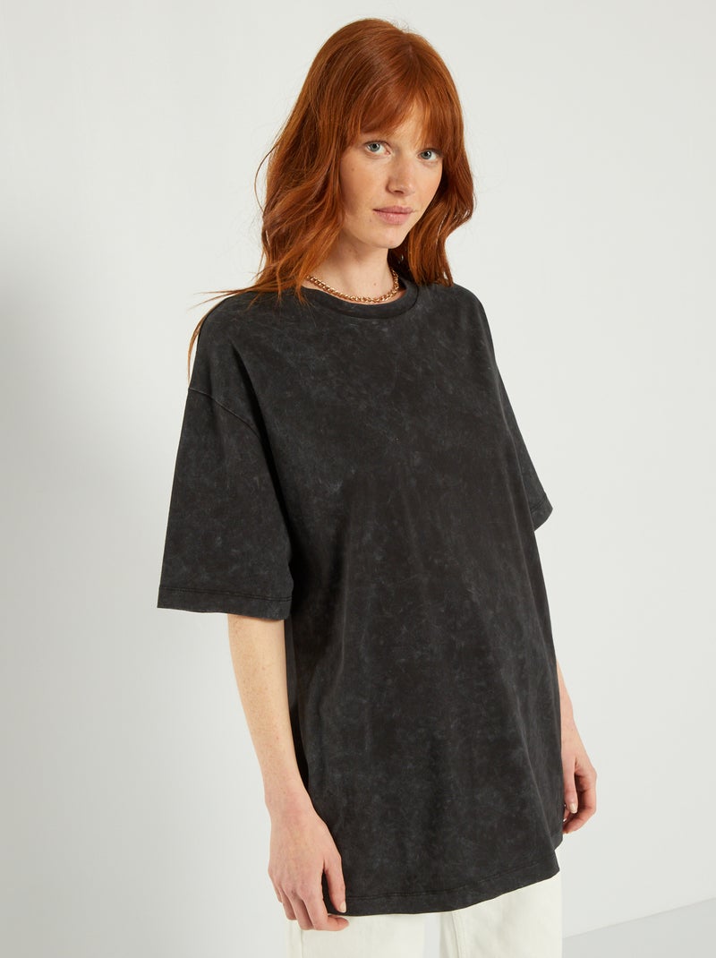 T-shirt oversize in cotone Nero - Kiabi