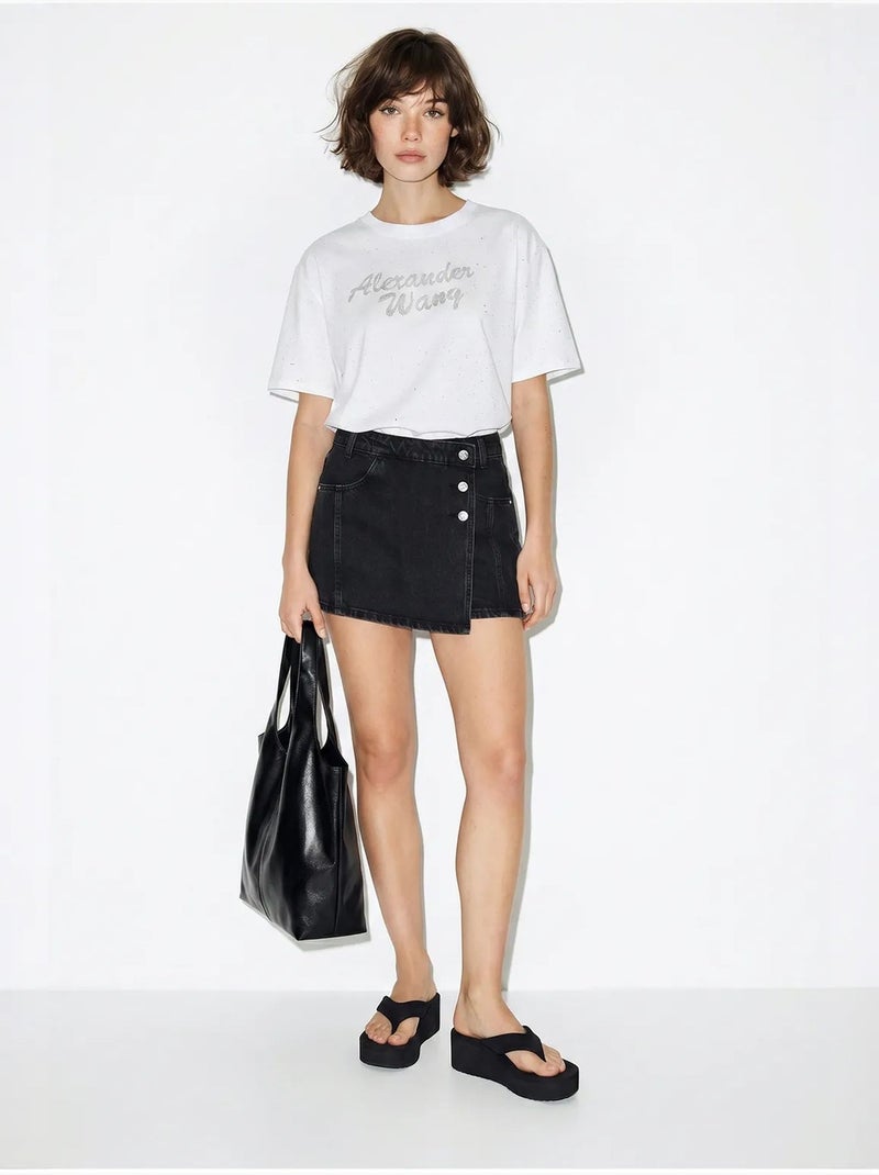 T-shirt oversize in jersey di cotone stampato lucci Bianco - Kiabi