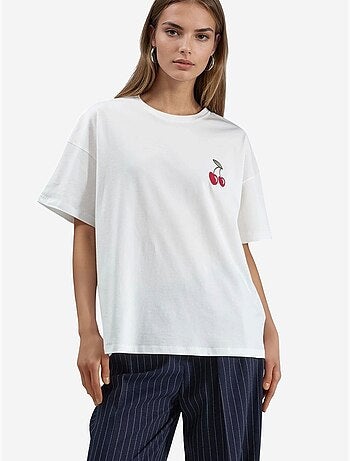 T-shirt oversize in maglia ricamata hiccup