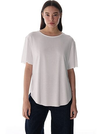 T-shirt oversize in modal con girocollo penti