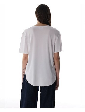 T-shirt oversize in modal con girocollo penti