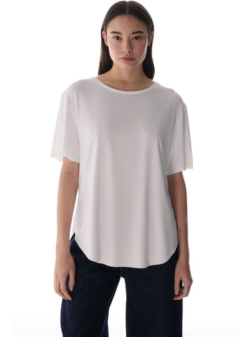 T-shirt oversize in modal con girocollo penti - Kiabi T-shirt oversize in modal con girocollo penti - Kiabi