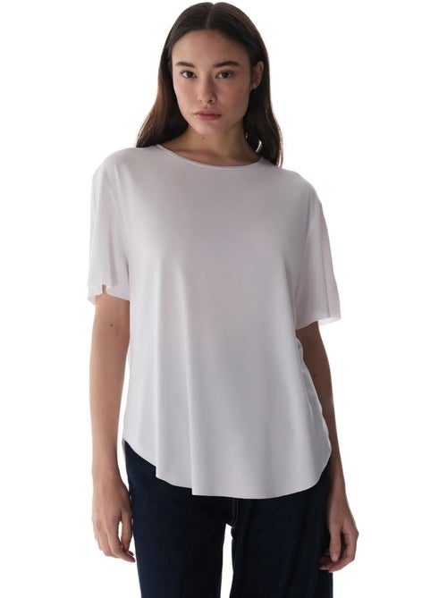T-shirt oversize in modal con girocollo penti - Kiabi T-shirt oversize in modal con girocollo penti - Kiabi