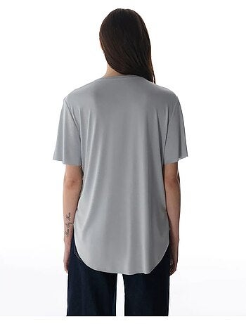 T-shirt oversize in modal con girocollo penti
