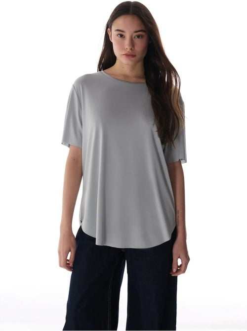 T-shirt oversize in modal con girocollo penti - Kiabi T-shirt oversize in modal con girocollo penti - Kiabi