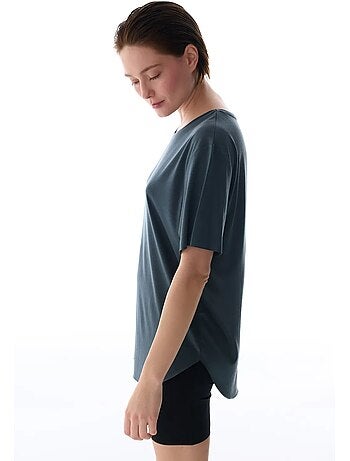 T-shirt oversize in modal con girocollo penti