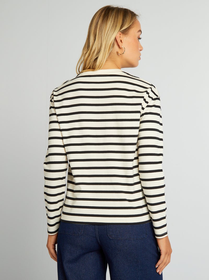 T-shirt oversize maniche lunghe BIANCO - Kiabi