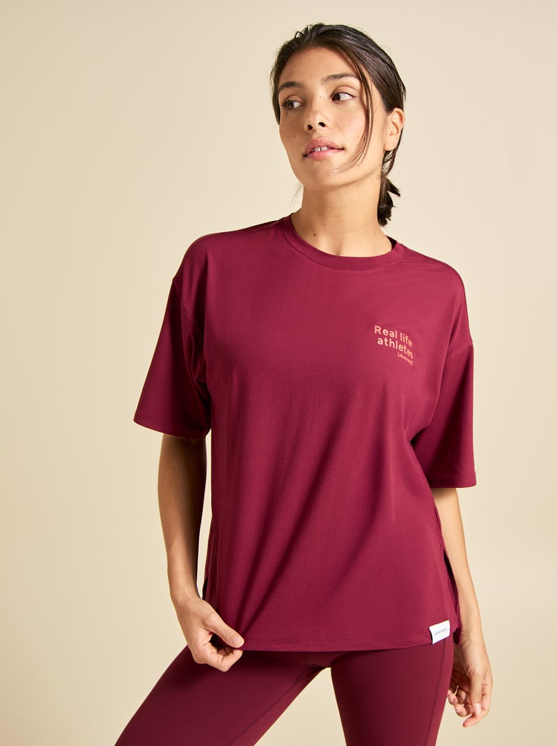 T-shirt oversize multi-sport - (ekstract) Rosso - Kiabi