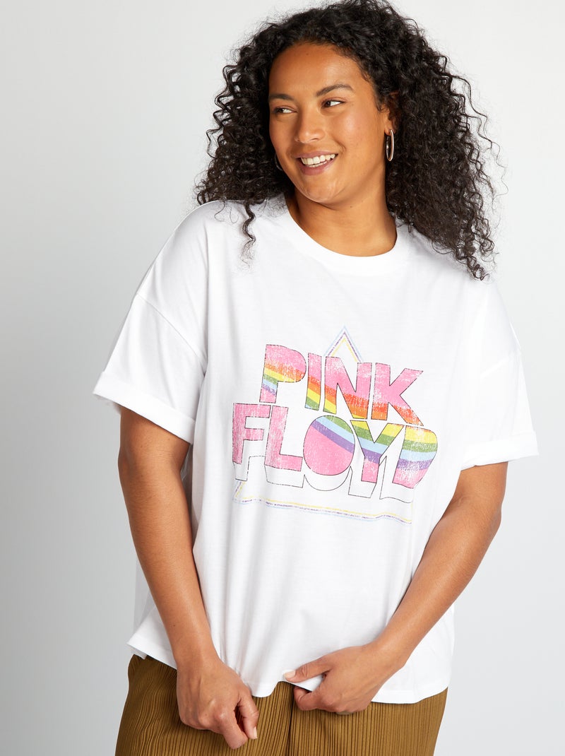 T-shirt oversize 'Pink Floyd' bianco - Kiabi