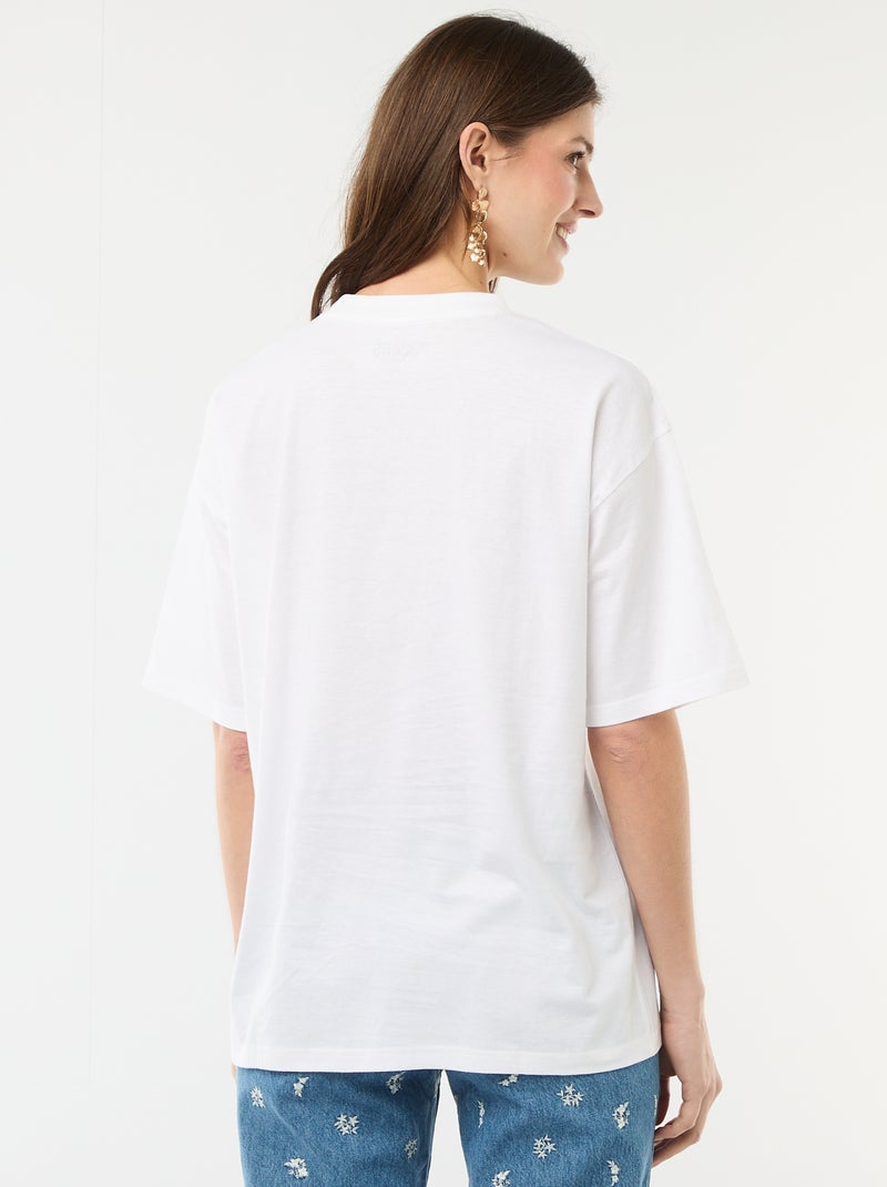T-shirt oversize 'Snoopy' Bianco - Kiabi