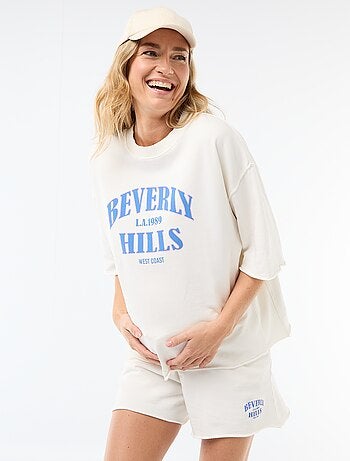 T-shirt oversize stampata a maniche corte