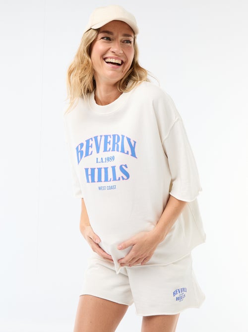 T-shirt oversize stampata a maniche corte - Kiabi