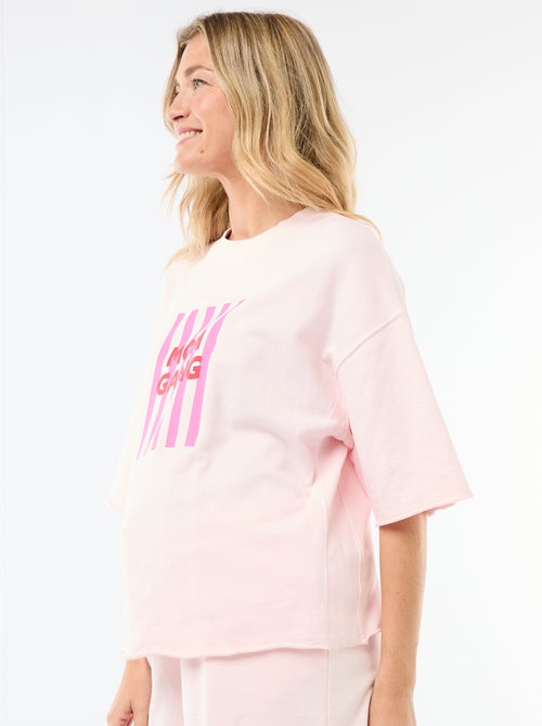 T-shirt oversize stampata a maniche corte - Kiabi