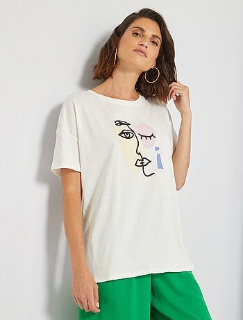 T-shirt da - bianco - Kiabi