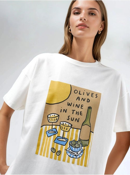 T-shirt oversize stampata hiccup - Kiabi T-shirt oversize stampata hiccup - Kiabi