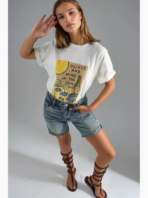 T-shirt oversize stampata hiccup - Kiabi T-shirt oversize stampata hiccup - Kiabi