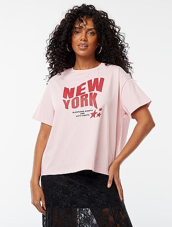 T-shirt oversize stampata