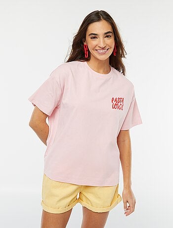 T-shirt oversize stampata