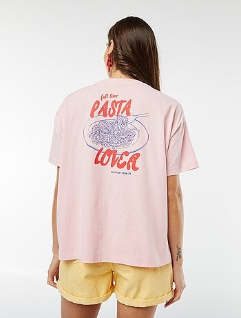 T-shirt oversize stampata