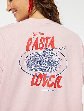 T-shirt oversize stampata
