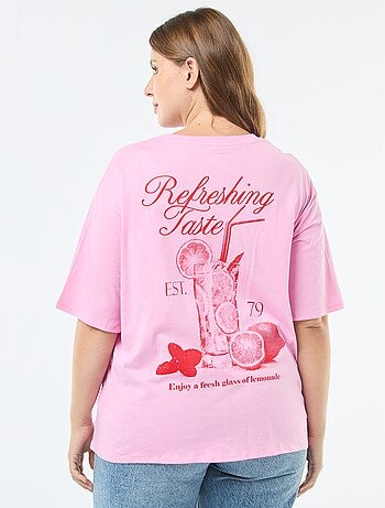 T-shirt oversize stampata