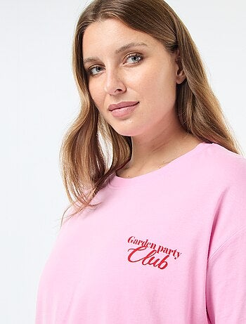 T-shirt oversize stampata