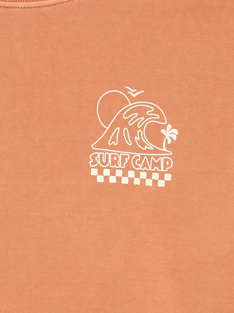 T-shirt oversize stampato Arancione - Kiabi