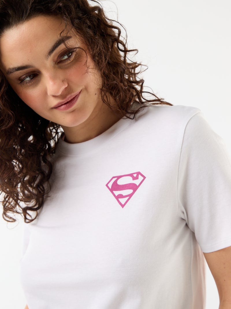 T-shirt oversize 'Supergirl' 'DC Comics' a maniche corte Bianco - Kiabi