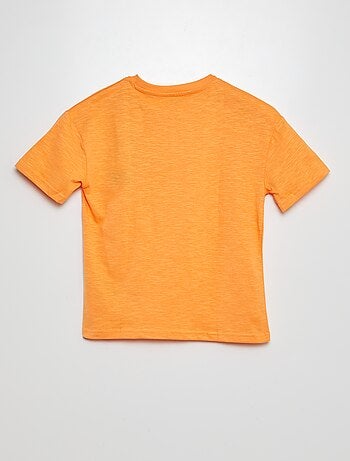 T-shirt oversize tinta unita con tasca