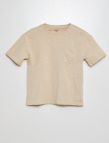 T-shirt oversize tinta unita con tasca