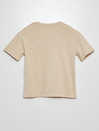 T-shirt oversize tinta unita con tasca