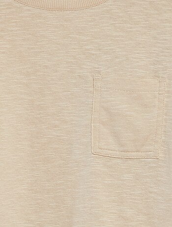 T-shirt oversize tinta unita con tasca