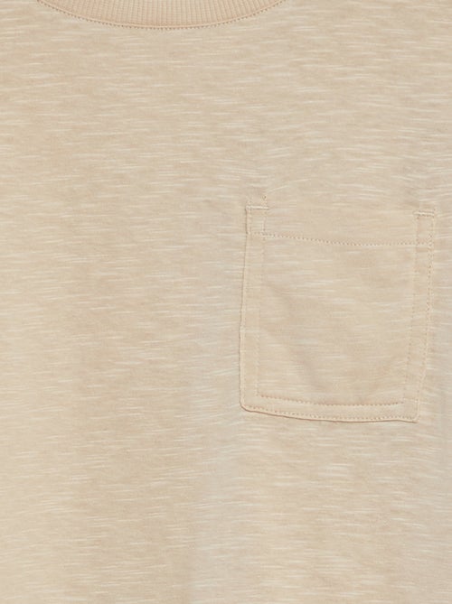 T-shirt oversize tinta unita con tasca - Kiabi