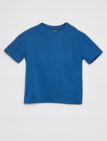 T-shirt oversize tinta unita con tasca
