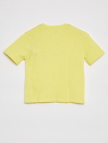 T-shirt oversize tinta unita con tasca