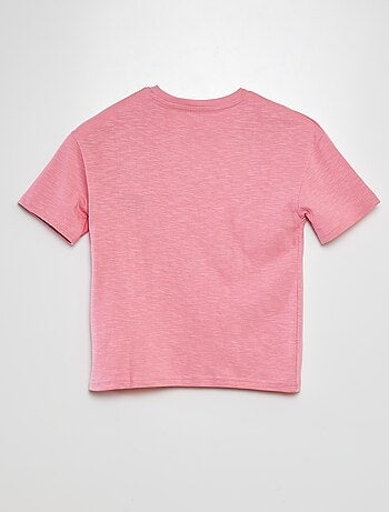 T-shirt oversize tinta unita con tasca