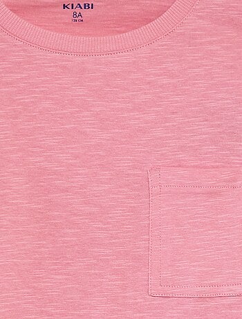 T-shirt oversize tinta unita con tasca