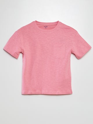 T-shirt oversize tinta unita con tasca