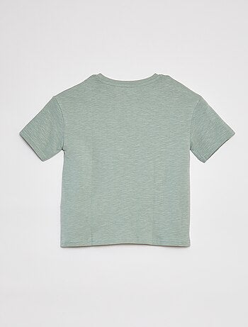 T-shirt oversize tinta unita con tasca