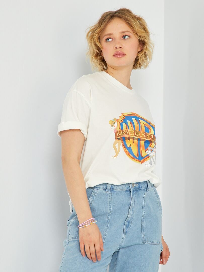 T-shirt oversize 'Warner' BIANCO - Kiabi