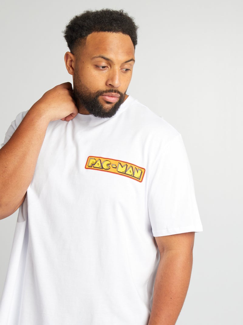 T-shirt 'Pac-Man' scollo tondo bianco - Kiabi