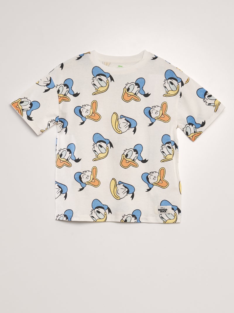 T-shirt 'Paperino' a maniche corte BIANCO - Kiabi