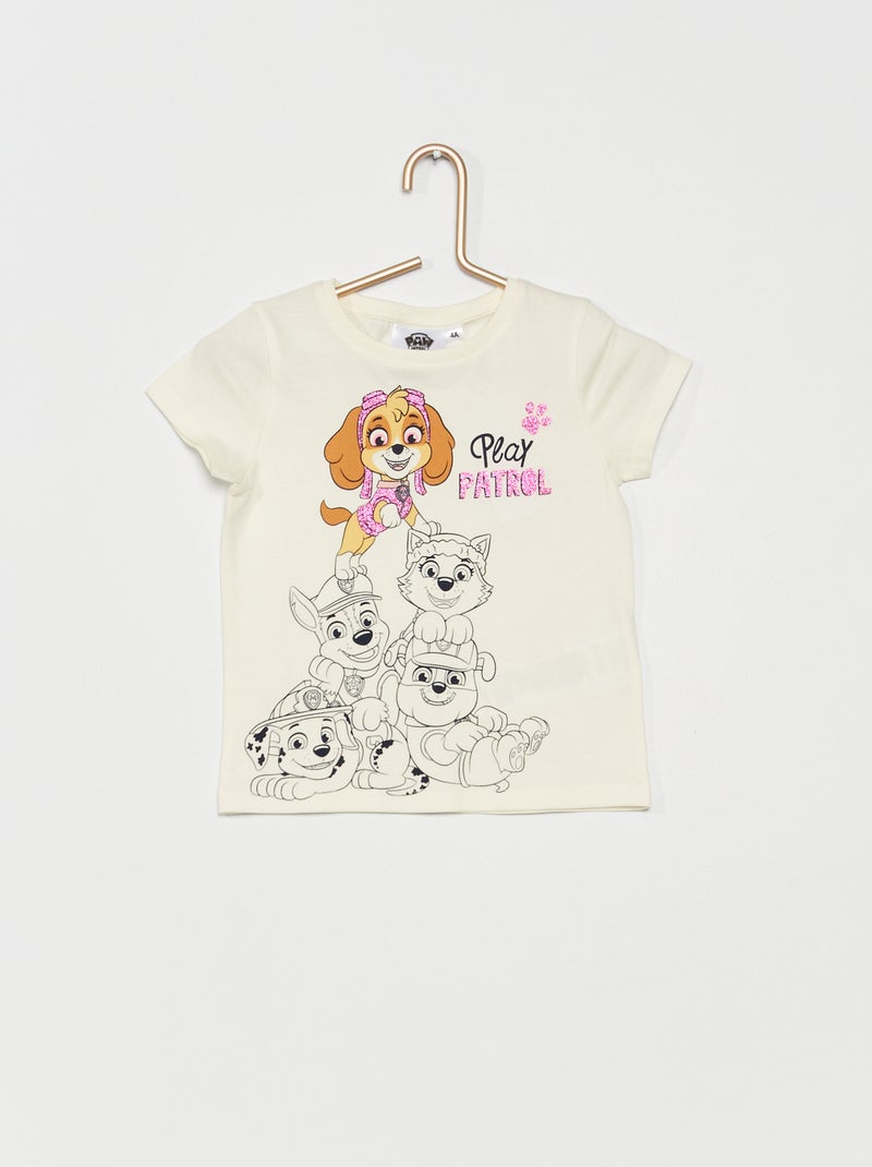T-shirt 'Paw Patrol' con scollo tondo Bianco - Kiabi
