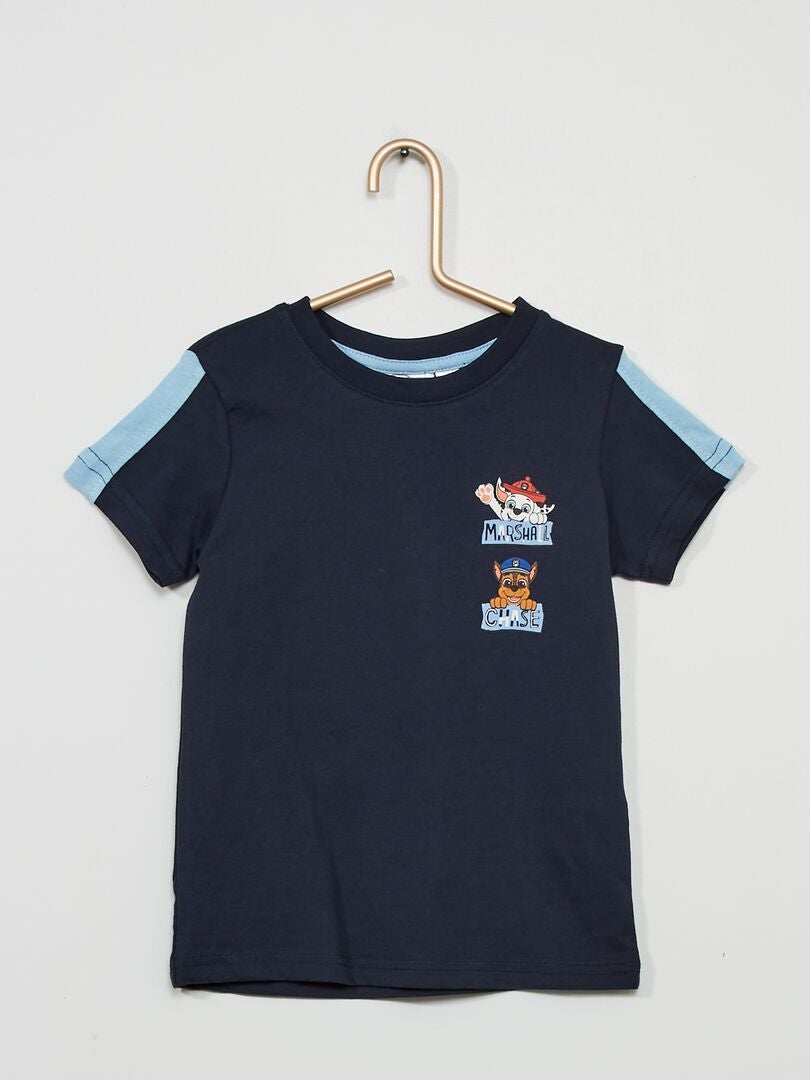 T-shirt 'Paw Patrol' in maglia jersey blu - Kiabi