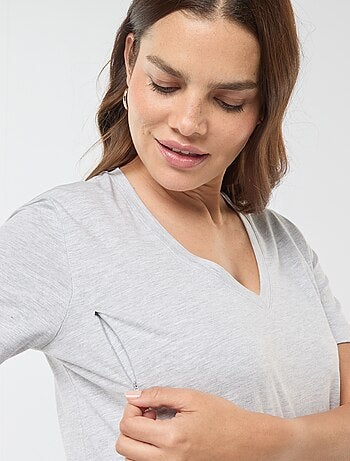 T-shirt per l'allattamento con scollo a V