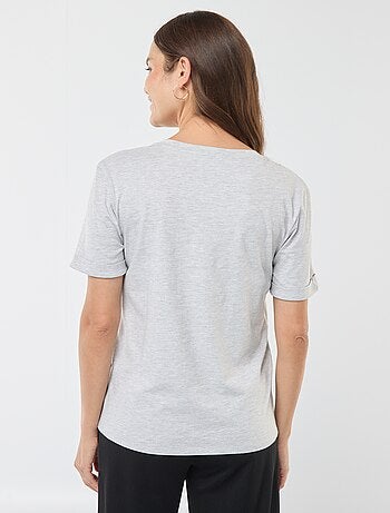 T-shirt per l'allattamento con scollo a V