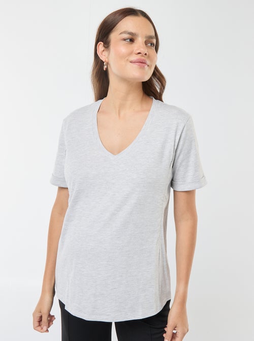 T-shirt per l'allattamento con scollo a V - Kiabi