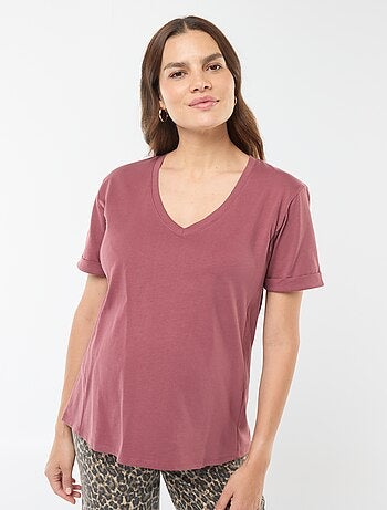 T-shirt per l'allattamento con scollo a V